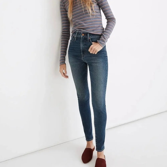 Madewell Denim - Madewell High Rise Skinny Jeans Markland Dark Wash size 28 Blue Tencel Denim
